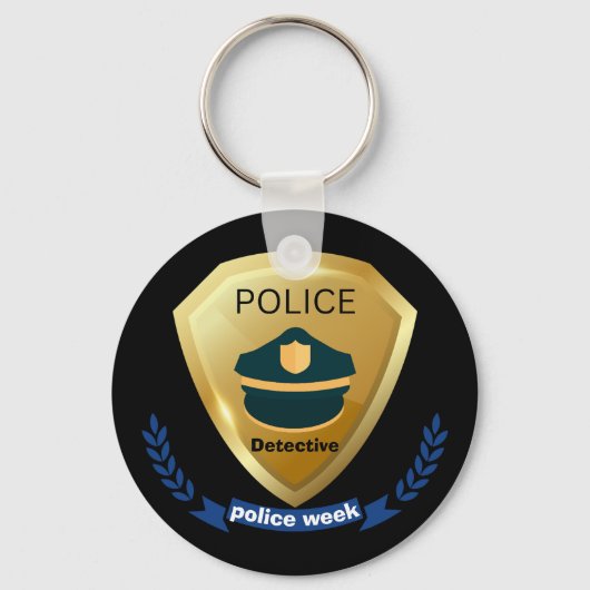 Polizeibeamte,Nationale Polizeiwoche 2023 Schlüsselanhänger (Vorderseite)