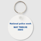 Polizeibeamte,Nationale Polizeiwoche 2023 Schlüsselanhänger (Rückseite)