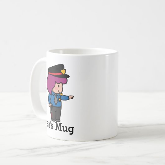 Polizeibeamte niedliche kaffeetasse (Vorderseite Links)