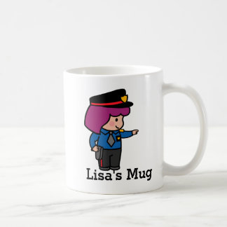 Polizeibeamte niedliche kaffeetasse