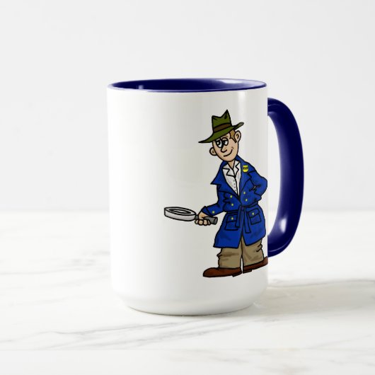 Polizeibeamte oder private Eye-Kaffee-Tasse Tasse (VorderseiteRechts)
