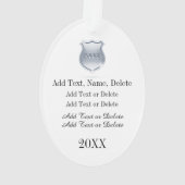 Polizeibeamte Ornament (Rückseite)