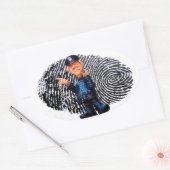 Polizeibeamte Ovaler Aufkleber (Umschlag)