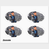 Polizeibeamte Ovaler Aufkleber (Blatt)