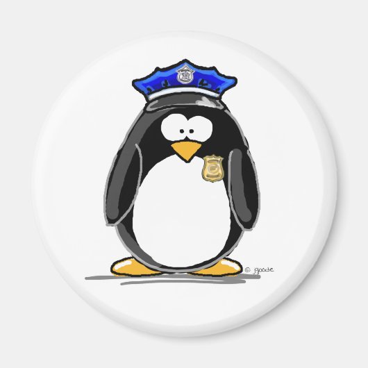 Polizeibeamte Penguin Magnet (Vorne)