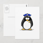 Polizeibeamte Penguin Postkarte (Vorne/Hinten)