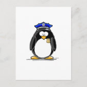 Polizeibeamte Penguin Postkarte (Vorderseite)