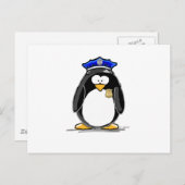 Polizeibeamte Penguin Postkarte (Vorne/Hinten)