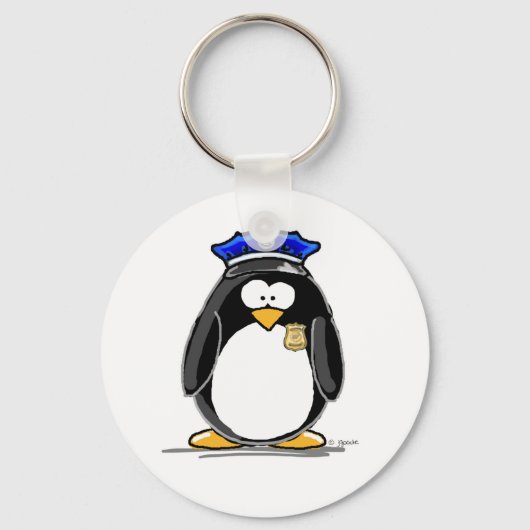 Polizeibeamte Penguin Schlüsselanhänger (Vorderseite)