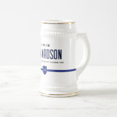 Polizeibeamte personalisiert Thin Blue Line Bierglas (VorderseiteRechts)