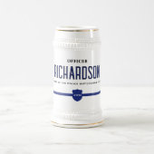 Polizeibeamte personalisiert Thin Blue Line Bierglas (Mittel)