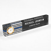 Polizeibeamte personalisiert Thin Blue Line Namensplakette