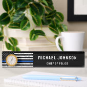 Polizeibeamte personalisiert Thin Blue Line Namensplakette