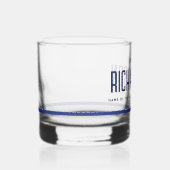 Polizeibeamte personalisiert Thin Blue Line Whiskyglas (Vorderseite)