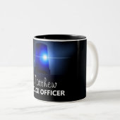 Polizeibeamte | PERSONALISIERT Zweifarbige Tasse (VorderseiteRechts)