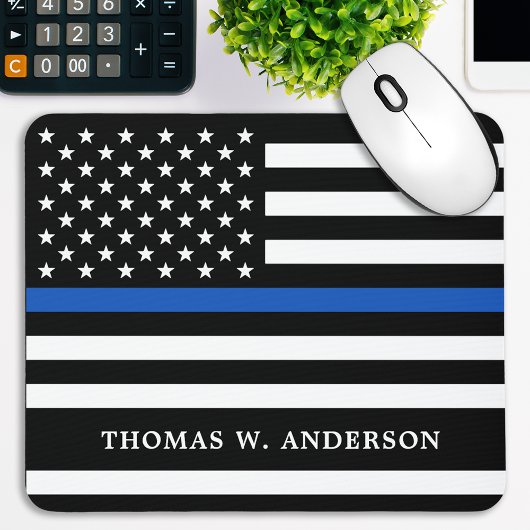 Polizeibeamte Personalisierte Thin Blue Line Mousepad