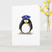 Polizeibeamte-Pinguin Karte (Gelbe Blume)