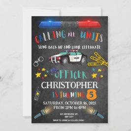 Polizeibeamte Polizei zum Geburtstag Einladung