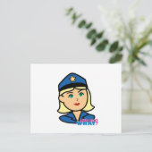 Polizeibeamte Postkarte (Stehend Vorderseite)