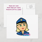 Polizeibeamte Postkarte (Vorne/Hinten)