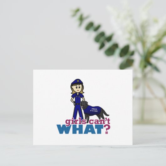 Polizeibeamte Postkarte (Stehend Vorderseite)