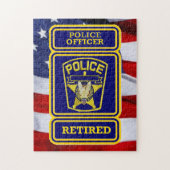 Polizeibeamte Remüdes Abzeichen Puzzle (Vertikal)