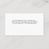 Polizeibeamte Rustic Thin Blue Line Vielen Dank Visitenkarte (Rückseite)