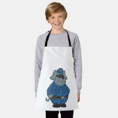 Polizeibeamte Schürze (Getragen)