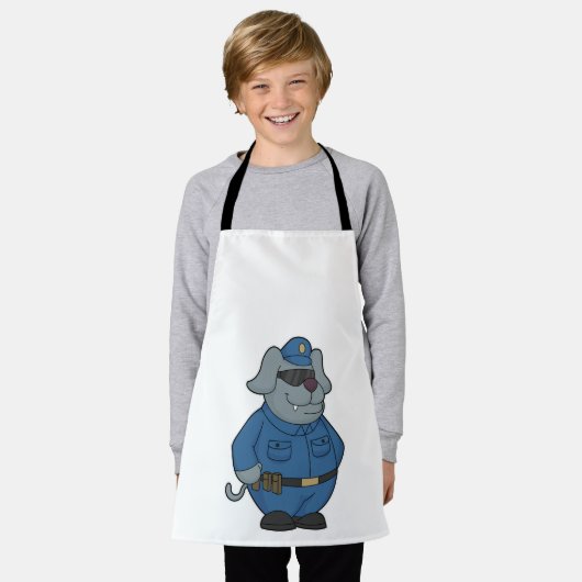 Polizeibeamte Schürze (Getragen)