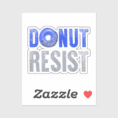 Polizeibeamte Shirt Thin Blue Line Donut Resist J Aufkleber (Blatt)