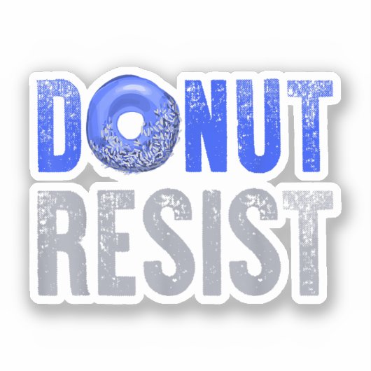 Polizeibeamte Shirt Thin Blue Line Donut Resist J Aufkleber (Vorderseite)