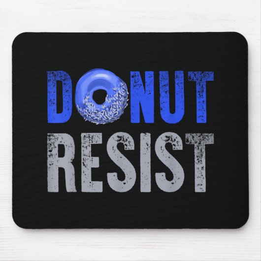 Polizeibeamte Shirt Thin Blue Line Donut Resist J Mousepad (Vorne)