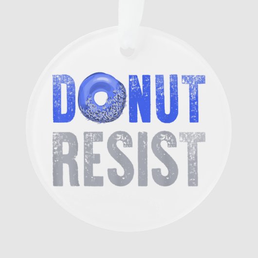 Polizeibeamte Shirt Thin Blue Line Donut Resist J Ornament (Vorderseite)