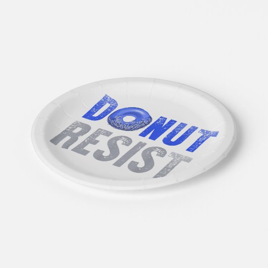 Polizeibeamte Shirt Thin Blue Line Donut Resist J Pappteller (Schrägansicht)