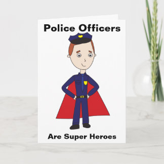 Polizeibeamte sind Superhelden Dankeskarte