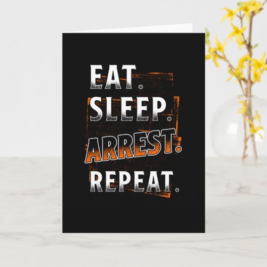 Polizeibeamte Sprichwort Funny Karte (Gelbe Blume)