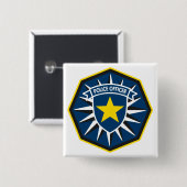 Polizeibeamte-Stern Button (Vorne & Hinten)