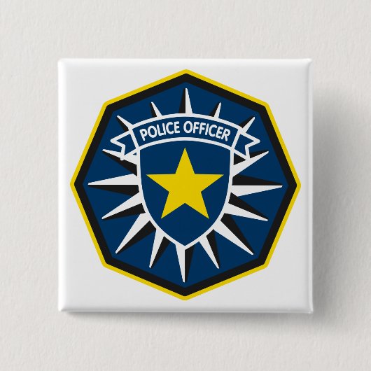 Polizeibeamte-Stern Button (Vorderseite)