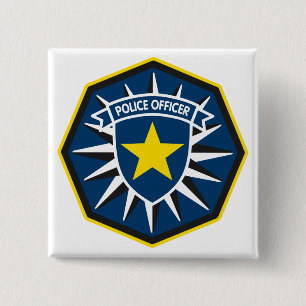 Polizeibeamte-Stern Button