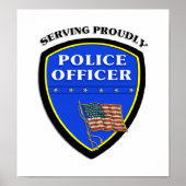 Polizeibeamte stolz poster (Vorne)