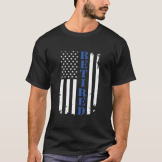 Polizeibeamte stolz Remüde Thin Blue Line Flag h T-Shirt