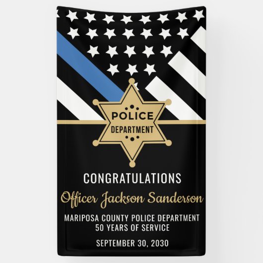 Polizeibeamte Strafverfolgung Banner (Vertikal)