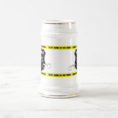 Polizeibeamte-Tatort-Bier Stein Bierglas (Mittel)