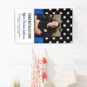 Polizeibeamte Thin Blue Line Graduierungspartei Banner (Insitu)