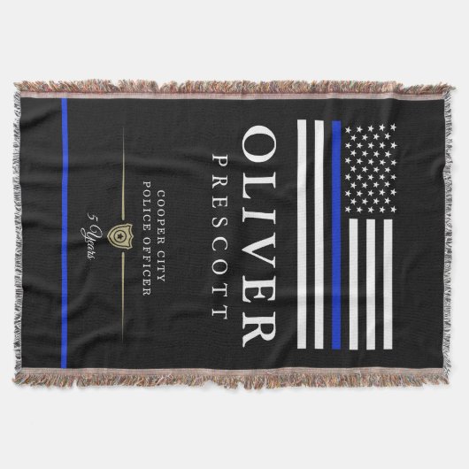 Polizeibeamte| Thin Blue Line Thin Black Decke (Vorderseite)