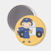 Polizeibeamte, Tshirts und Geschenke Magnet (Vorderseite/Rückseite)