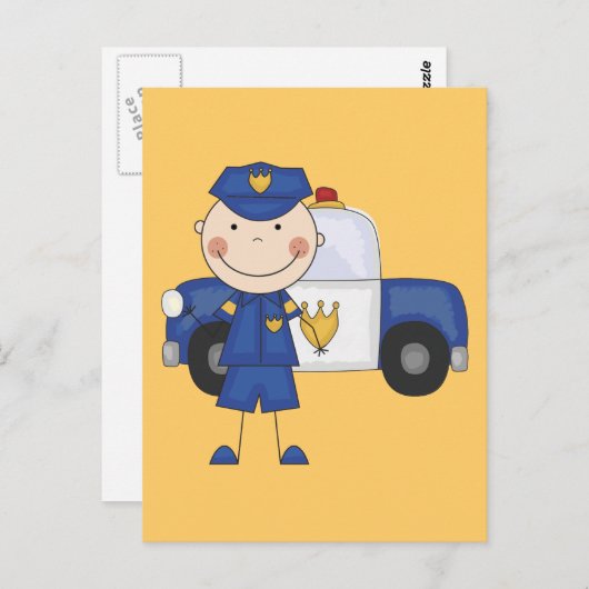 Polizeibeamte - Tshirts und Geschenke Postkarte (Vorne/Hinten)
