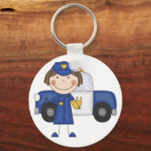 Polizeibeamte, Tshirts und Geschenke Schlüsselanhänger (Vorderseite)