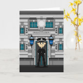 Polizeibeamte und Polizeidienstkarte Karte (Gelbe Blume)