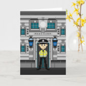 Polizeibeamte und Polizeidienstkarte Karte (Gelbe Blume)